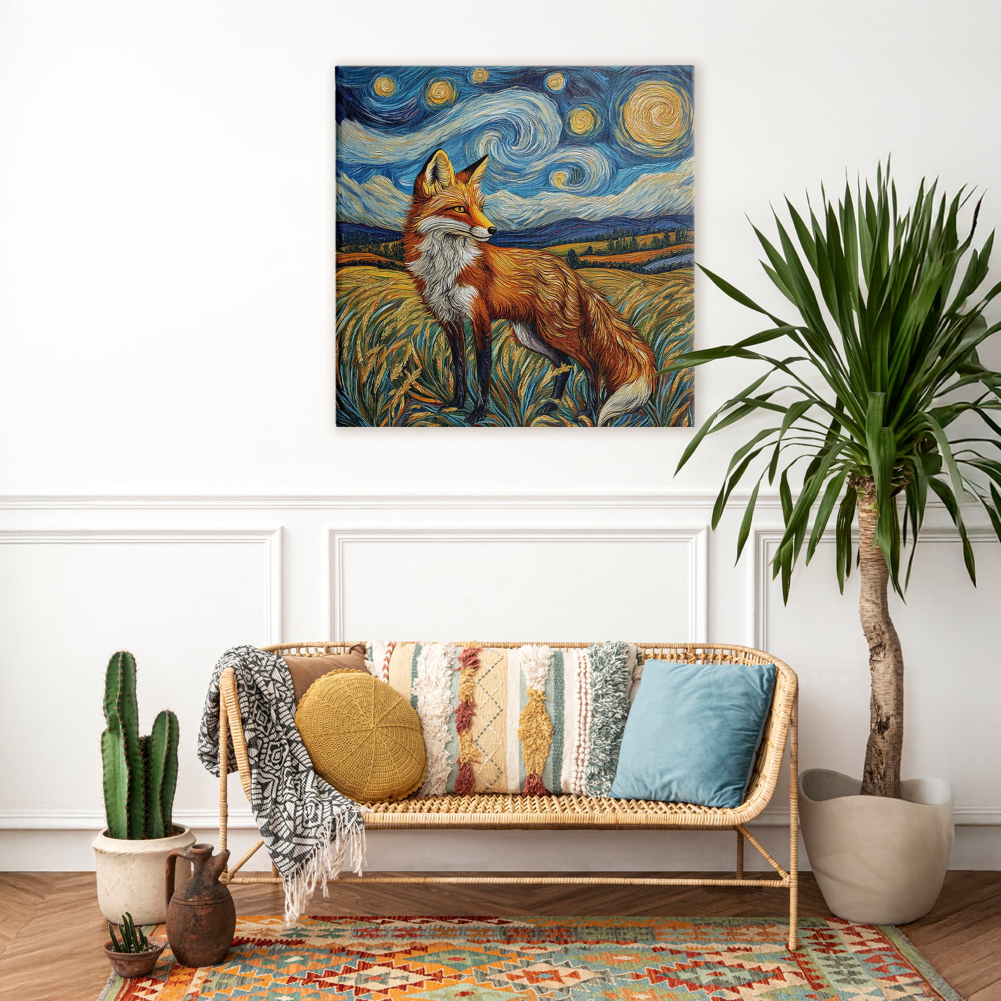 Stupell Industries Swirling Impressionist Fox Canvas Wall Art, design by The Wands Want