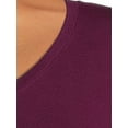thumbnail image 4 of Terra & Sky Women's Plus Size V-Neck T-Shirt with Long Sleeves, 4 of 5