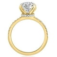 thumbnail image 2 of Pompeii Certified 3 1/2Ct Oval Diamond Mia Engagement Ring Lab Grown Hidden Halo, 2 of 4
