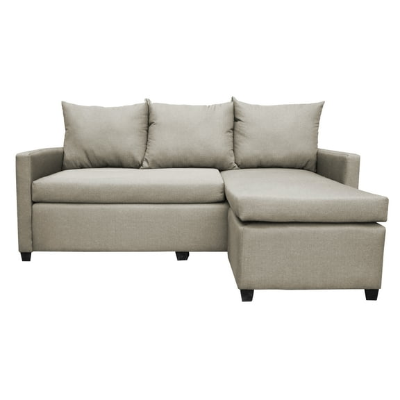 Sala Esquinera Modular El Bazar Store Vancouver Beige 175x130 cm Sofa Lado derecho ó izquierdo Económica, Tela Lino