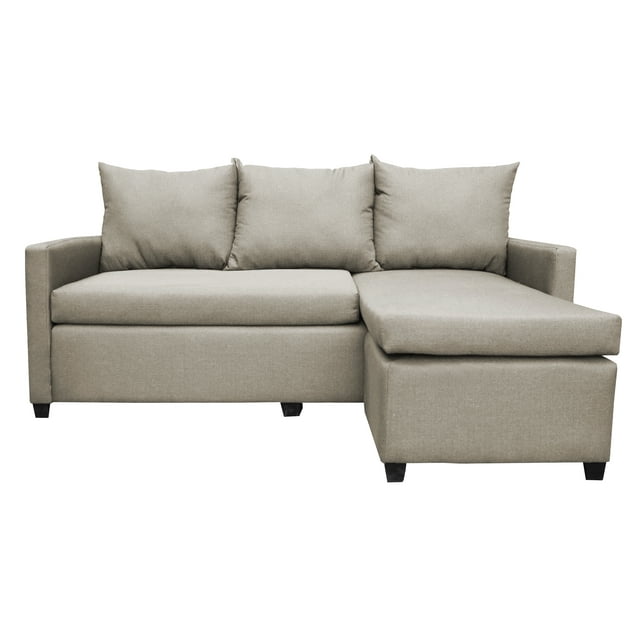 Sala Esquinera Modular El Bazar Store Vancouver Beige 175x130 cm Sofa Lado derecho ó izquierdo Económica, Tela Lino