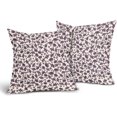 thumbnail image 2 of Vintage Flower Pillow Covers 16x16 Inch Set of 2 Purple and Cream Floral Outdoor Decorative Throw Pillows Purple Small Floral Print Rustic Farmhouse Pillowcases Cotton Linen Cushion Covers for Couch, 2 of 6