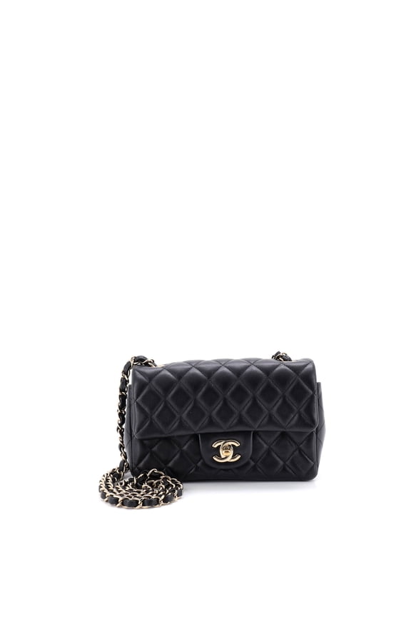 Pre-Owned Classic Single Flap Bag Quilted Lambskin Mini By Rebag