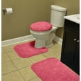 thumbnail image 5 of Garland Rug Jazz Washable Bath Rug Set, 3 Piece Set (21"x34" Bath Rug, Contour Rug, & Toilet Lid) Pink, 5 of 5