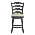 thumbnail image 4 of Weston Home Sheena Ladder Back 24" Wood Swivel Counter Stool, Antique Black, 4 of 6