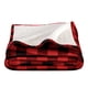 thumbnail image 1 of Bare Home Manta de Cama de Felpa Sherpa Mullida y Suave, Reversible, Liviana, Tamaño Matrimonial/queen, Cuadros Escoceses, Rojo/negro, 1 of 1