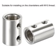 thumbnail image 5 of Unique Bargains M10 M4 Thread Sleeve Stud Pipe Connector Round Coupling Nut Silver Tone 4 Pack, 5 of 5