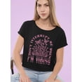 thumbnail image 3 of Don't Interrupt Me I'm Vibing Crop Tee Women's, 3 of 4