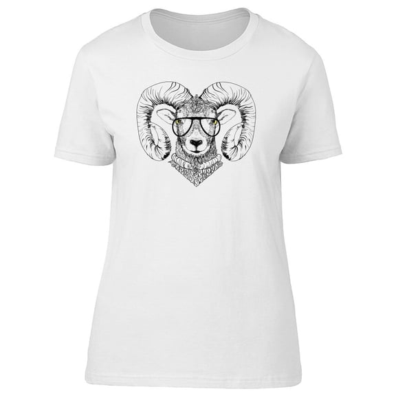 Beautiful Hipster Ram Tee Men's -Image by Shutterstock
