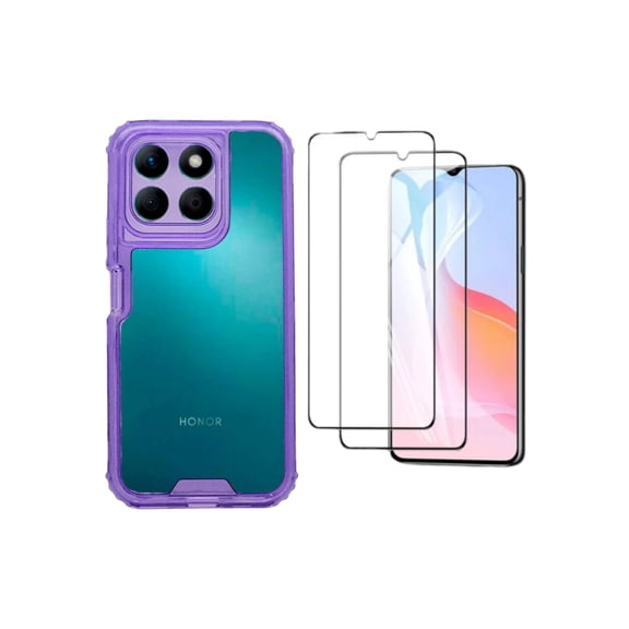 Funda Uso Rudo Otter 360 Contorno De Color Para Honor X8b Mas 2 Micas De Cristal