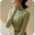 thumbnail image 4 of FAIWAD Women's Basic Turtleneck Top Long Sleeve Turtleneck Ribbed Lightweight Stretch Slim Comft Tops, 4 of 5