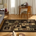 thumbnail image 3 of Home Dynamix Catalina Virginia Contemporary Layered Square Area Rug, Black/Brown, 5'3"x7'2", 3 of 10