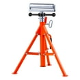 thumbnail image 1 of VEVOR Support de Rouleau, Capacité de Charge Robuste de 2500 Lb, Hauteur Réglable de 27,6 Pouces-52 Pouces, Support de Rouleau Pliant en Acier 45# pour Tuyaux, Planches de Bois, 1 of 8