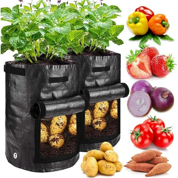 10 Gallon Potato Grow Bags,Potato Planters with Flap and Handles,Vegetables Garden Planting Bags for Onion,Fruits,Tomato,Carrot