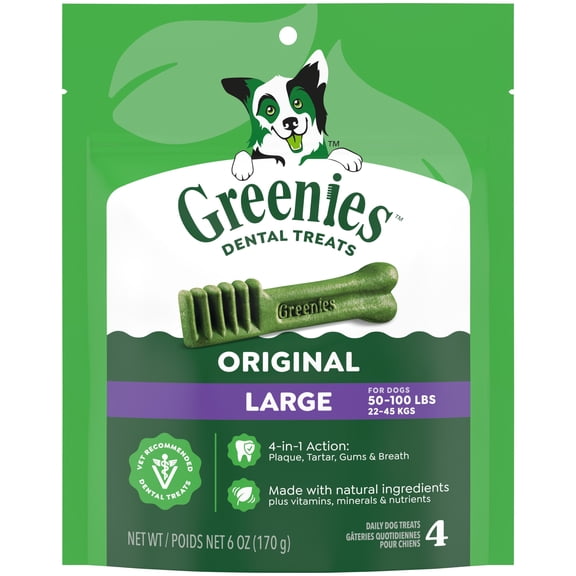 Greenies Original Large Natural Dental Dog Treats (Various Counts)