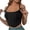 Black, variant on Corset Tops for Women Trendy Tie Strap Slim Fitted Casual Lightweight Crop Tops for Going Out