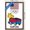 thumbnail image 3 of Team USA x Peanuts – Woodstock Drives the Zamboni Wall Poster, 14.725" x 22.375" Framed, 3 of 5