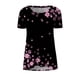 thumbnail image 4 of Puntoco moda mujer casual cuello redondo blusa estampada manga corta camiseta verano tops Puntoco Puntoco-7336, 4 of 5