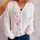 thumbnail image 5 of Ailaofu Women's Long Sleeve Knit Sweater Open Front Cardigan Button Loose Outerwear, 5 of 5
