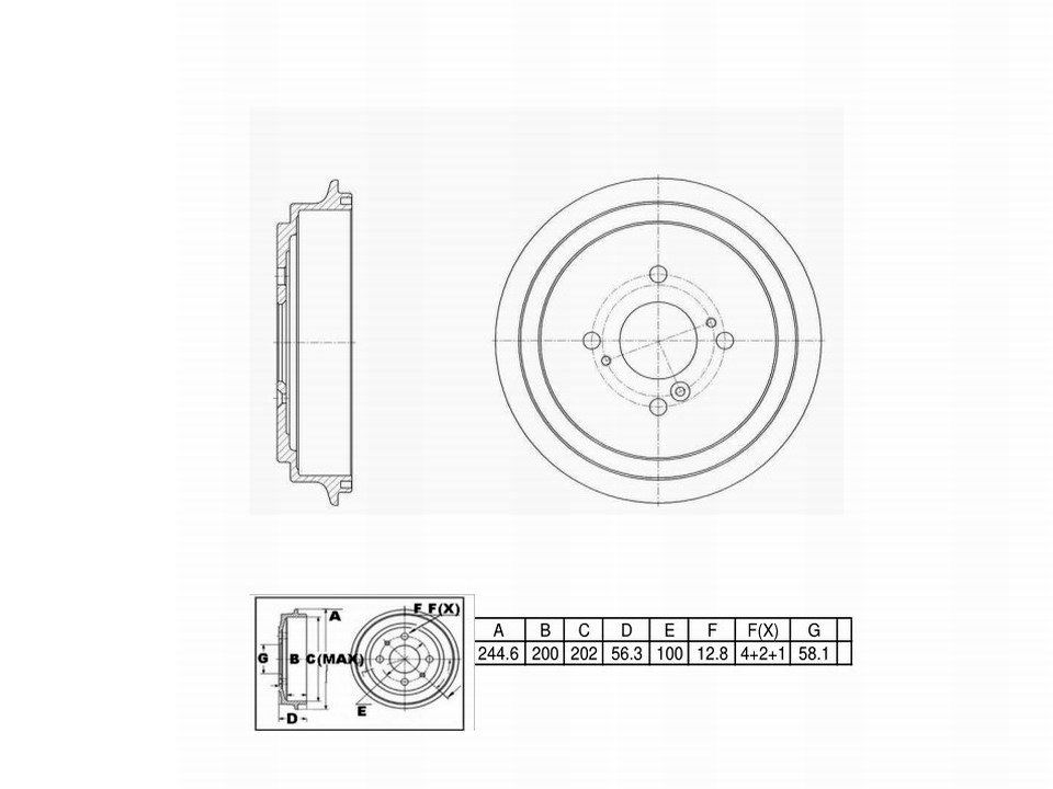 Winstop Brake Drum, Rear WS241706, Suzuki Aerio 2007-2002
