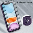 thumbnail image 3 of for iPhone 11 Case Sparkly Diamond Crystal Metal Bling Camera Lens Cover Back Clear & Matte Bumper Silicone Shockproof Protective Case + Screen Protector for Girls and Women -Purple, 3 of 12