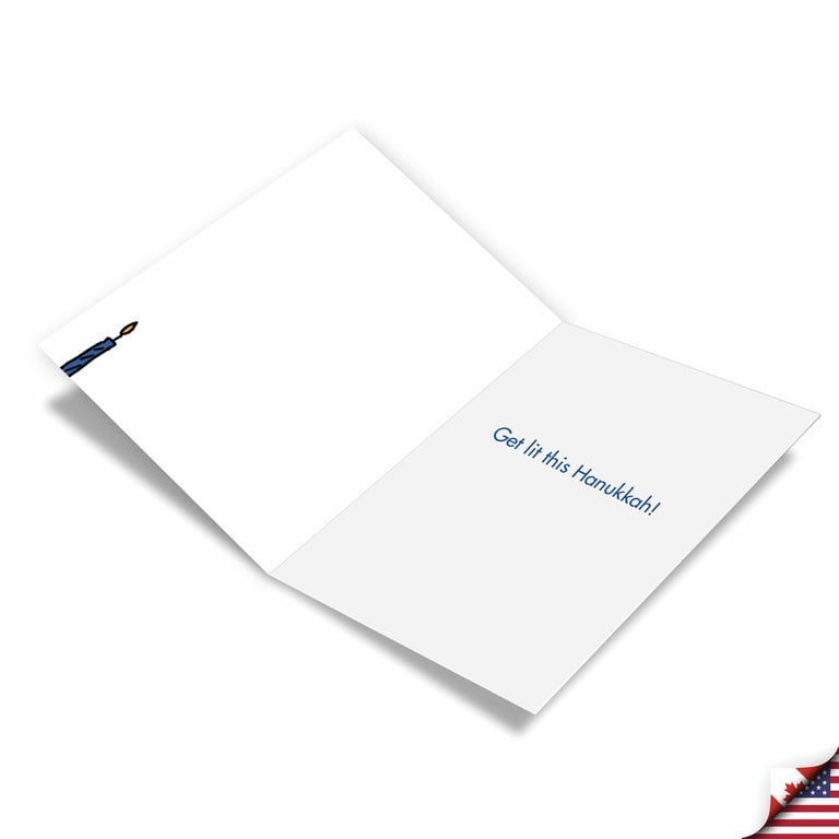 Hanukkah Menorah Greeting Cards with Envelopes, Set of 12 photo 2