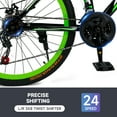 thumbnail image 6 of 26" Mountain Bike for Men/Women, 24 Speed Shimano Twist Shifting, Front or Dual Suspension, Comfort Saddle Red/White/Blue/Green, 6 of 12