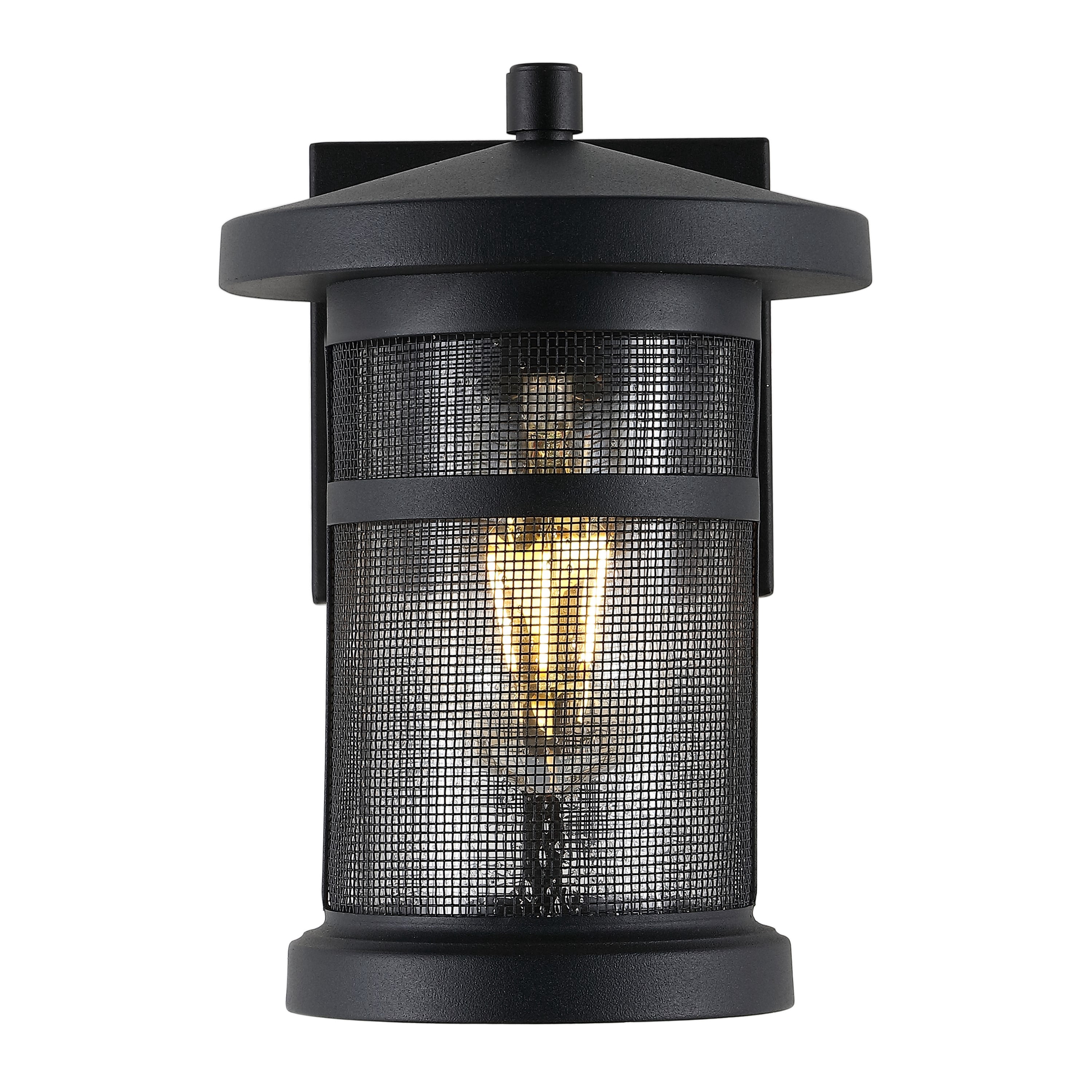 SAFAVIEH Osprey T10 Black Metal Wall Sconce with Shade, Set of 2