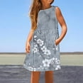 thumbnail image 6 of TGSLY Girls Summer Princess Dresses Cute Flower Printed Sleeveless Suspender Flared Skater Dress Loose Flowy Swing Beach Vacation Sundress with Pockets Multicolor#46 7 Years, 6 of 9