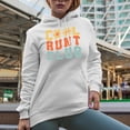 thumbnail image 2 of Cool Aunt Club, Group Name for Aunties, Groovy Retro Wavy Text Merch Gift, White Hooded Sweatshirt or Hoodie, Small, 2 of 5