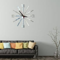 Masteelf Acrylic Wall Clock with Silent Sweep Second Hand for Accurate Time Display in Silver Color 10.6 Inches