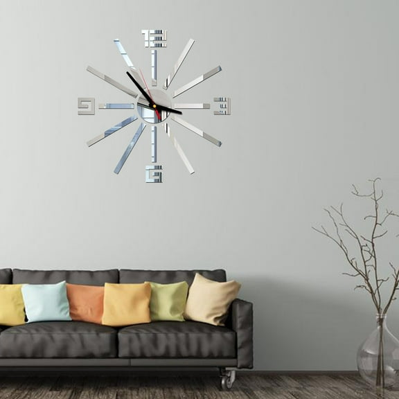 Masteelf Acrylic Wall Clock with Silent Sweep Second Hand for Accurate Time Display in Silver Color 10.6 Inches