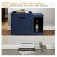 thumbnail image 5 of Cat Litter Box Enclosure Furniture, Covered Wooden Cat Washroom Cabinet for Cats, Flip-Top Design, Medium & Large Kitty, Blue, 5 of 6