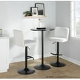 thumbnail image 2 of Henry Adjustable Barstool Set of 2 Swivel, Black Bar Stools, Bar Chairs, Swivel Bar Stools Set of 2 with Back, Bar Height Stools Set of 2 (White Fabric), 2 of 6