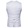 thumbnail image 4 of Camisa Botón para Hombre Color Coincidencia Casual Chaleco de Trabajo de Doble Pecho, Chaleco sin Mangas de Poliéster para Negocios, Traje Y Uso Diario, 4 of 4