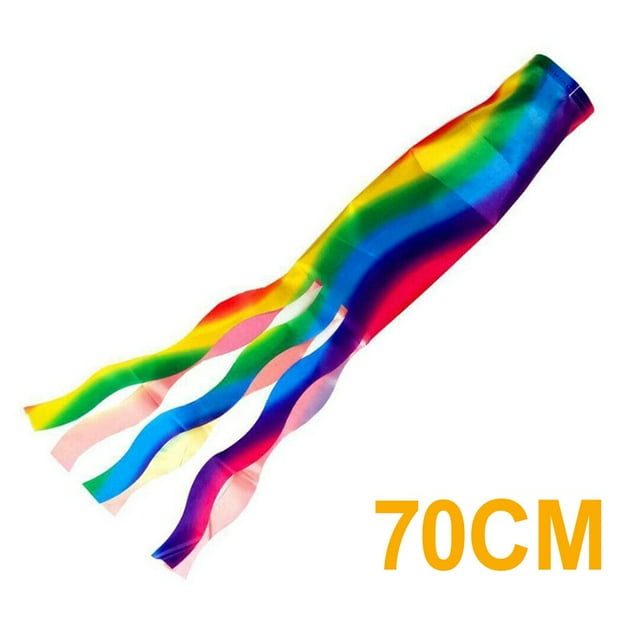 140cm Rainbow WindSock Streamer Flags Festivals Caravan Camping Colorful Outdoor