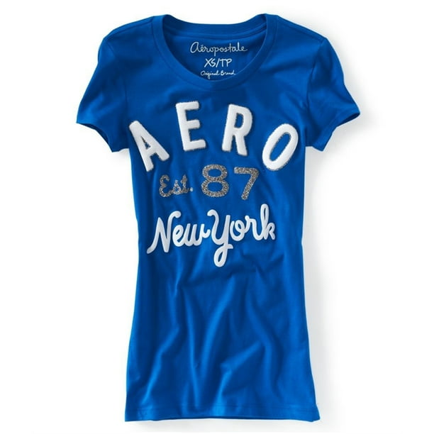 Aeropostale Mujer Aero 87 Camiseta con gráfico brillante