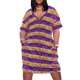 thumbnail image 1 of Vestido holgado con bolsillo para mujer vestido femenino a rayas de Baton Rouge Nueva York Nola Luisiana Los Ángeles California, 1 of 6