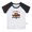 Short Black Raglan T-shirt #A, variant on iDzn I Was Born A Cowgirl Funny T shirt For Baby, Newborn Babies T-shirts, Infant Tops, 0-24 Months Kids Graphic Tees Clothing