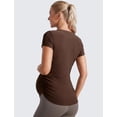 thumbnail image 2 of Remera CRZ YOGA Cloudweight Maternidad Café Marrón Mediana, 2 of 4