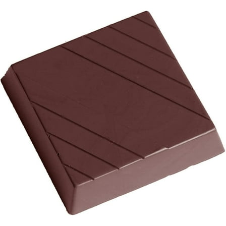 Chocolate World 2356 Polycarbonate Chocolate Mold with 15 Lined-Square Cavities, Each 41mm x 41mm x 10mm High