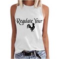 thumbnail image 1 of Moda Casual mujer sin mangas impreso damas cuello redondo Tank Tops chaleco camiseta Fridja gh4858, 1 of 6