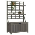 thumbnail image 3 of vidaXL Storage Box with Trellis 39"x19.7"x63" Solid Wood Acacia, 3 of 9