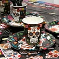 thumbnail image 3 of Ayieyill 170Pcs Day of the Dead Party Decorations Kit, Dia de los Party Supplies Set for 24 Guests, Includes Plates and Cups and Napkins Straws Sets, 3 of 8