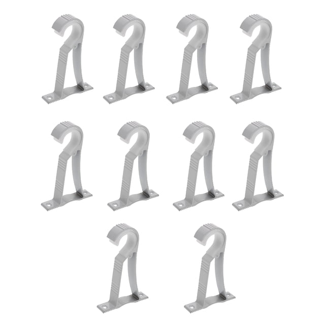 KAKOWELY 10 Pcs Supports Simples pour Tringle à Rideaux Fournitures pour Tringle à Rideaux Supports Modernes pour Tringle à Rideaux,4.57"X2.95"X0.67 Pouces