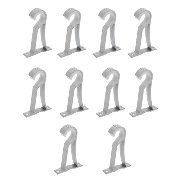 KAKOWELY 10pcs Simple Curtain Rod Brackets Curtain Rod Supplies Modern Curtain Rod Racks,4.57"X2.95"X0.67"
