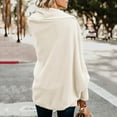 thumbnail image 5 of Lilgiuy Women's Casual Solid Color Loose Knit Top Long Sleeve Cardigan Sweater V-Neck Sweater,Beige,6 Dresses for 2022, 5 of 5