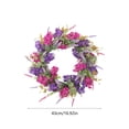 thumbnail image 3 of Lilixerw 17 inch Spring Summer Flower Wreaths for Front Door,Artificial Colorful Floral Door Wreaths with Lavender Daisies Green Leaves Farmhouse for Outside Home Window Decor, 3 of 6