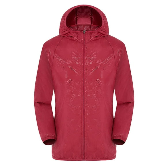 Puawkoer Men's Women Casual Coaching Jackets for Men Size Jackets Windproof Ultra-Light Rainproof Zip Jacket Mens Light Jackets Windbreaker Top Light Fleece Jacket Men