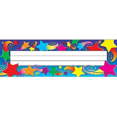 STARS FLAT NAME PLATES 36PK